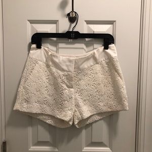 Cream Lace Shorts Size 6